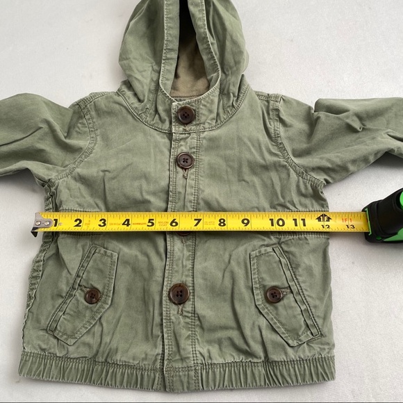 Baby Gap army green hooded lightweight jacket - Picture 4 of 5